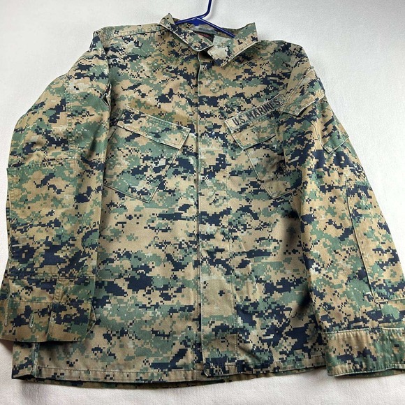 VTG USMC US Marines Woodland Marpat Camouflage Coat Shirt Men's Size M Regular - Picture 1 of 7